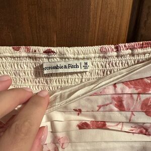 Abercrombie & Fitch Red Floral Midi Emerson Dress